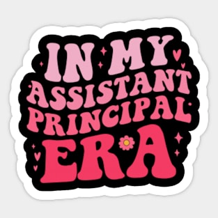 Groovy In My Assistant Principal Era Job Title School Worker Sticker